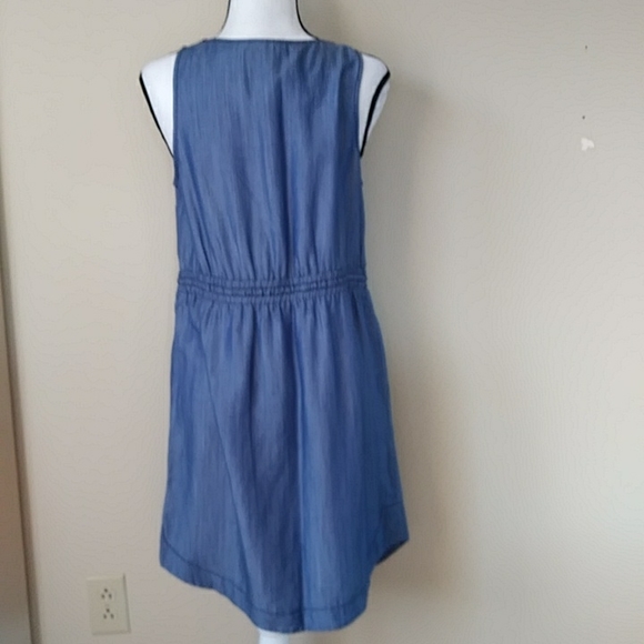 Ann Taylor Loft Lyocell Sleeveless Dress MP Blue - Picture 10 of 15